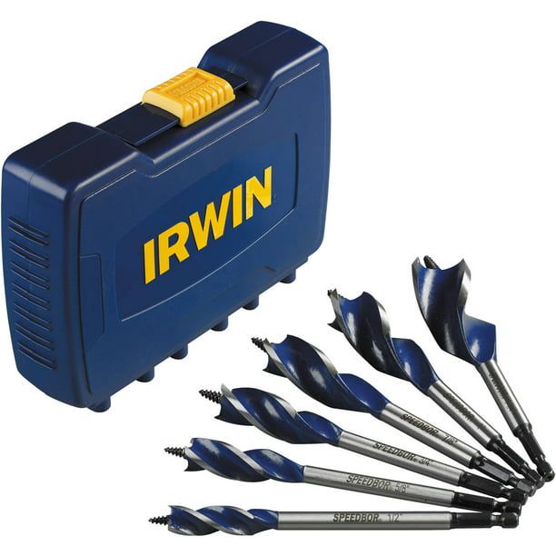 Irwin Speedbor Multi Size in. Dia. Carbon Steel Wood Boring Bit Quick-Change Hex Shank 6 pc.