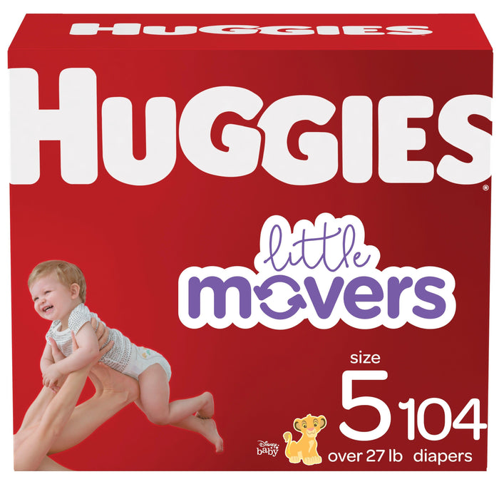 Huggies Little Movers Baby Diapers Size 5; Count 104