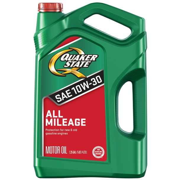 Quaker State All Mileage 10W-30 Motor Oil, 5 Quart