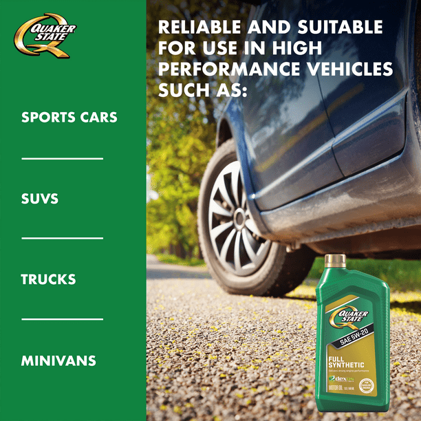 Quaker State Full Synthetic 5W-20 Motor Oil, 1-Quart