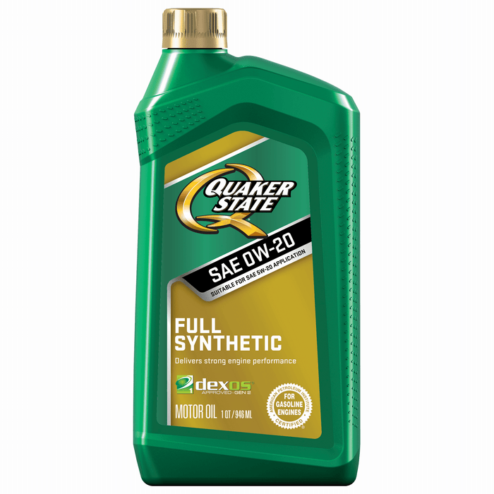 Quaker State Full Synthetic 0W-20 Motor Oil, 1-Quart