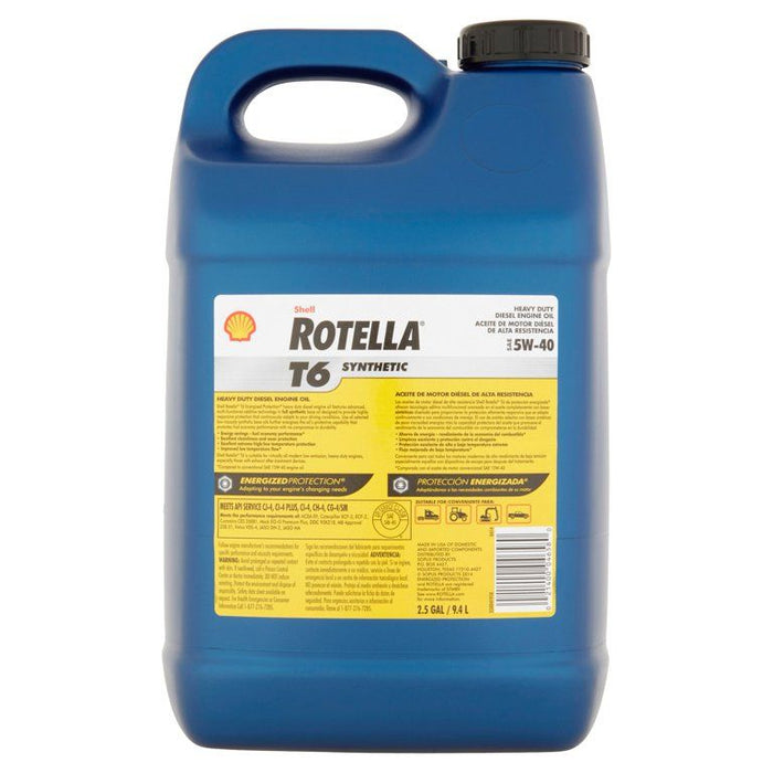 Rotella T6 5W-40 Motor Oil, 2.5 gal