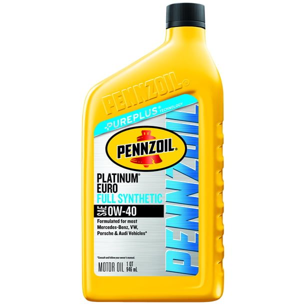 Pennzoil Platinum Euro 0W-40 Full Synthetic Motor Oil, 1 Quart