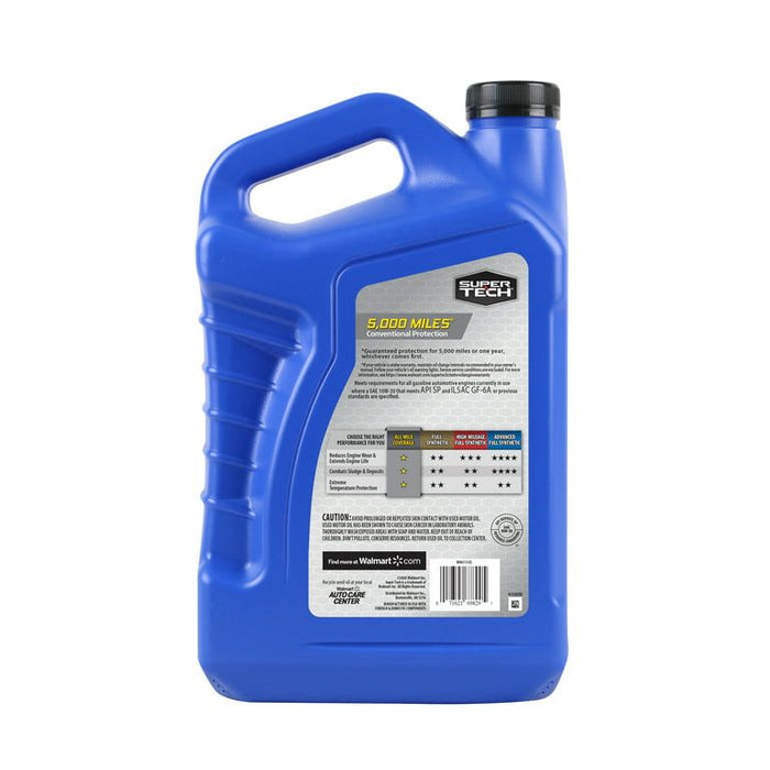 Super Tech All Mileage Synthetic Blend Motor Oil SAE 10W-30, 5 Quarts