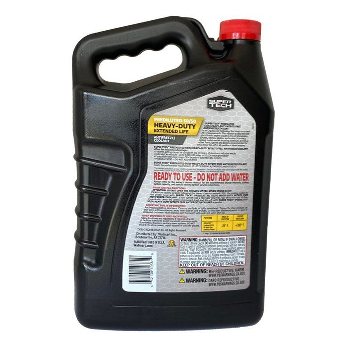 Super Tech Prediluted 50/50 Heavy-Duty Extended Life Antifreeze/Coolant, 1 Gallon