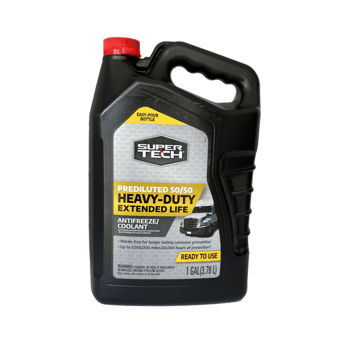 Super Tech Prediluted 50/50 Heavy-Duty Extended Life Antifreeze/Coolant, 1 Gallon