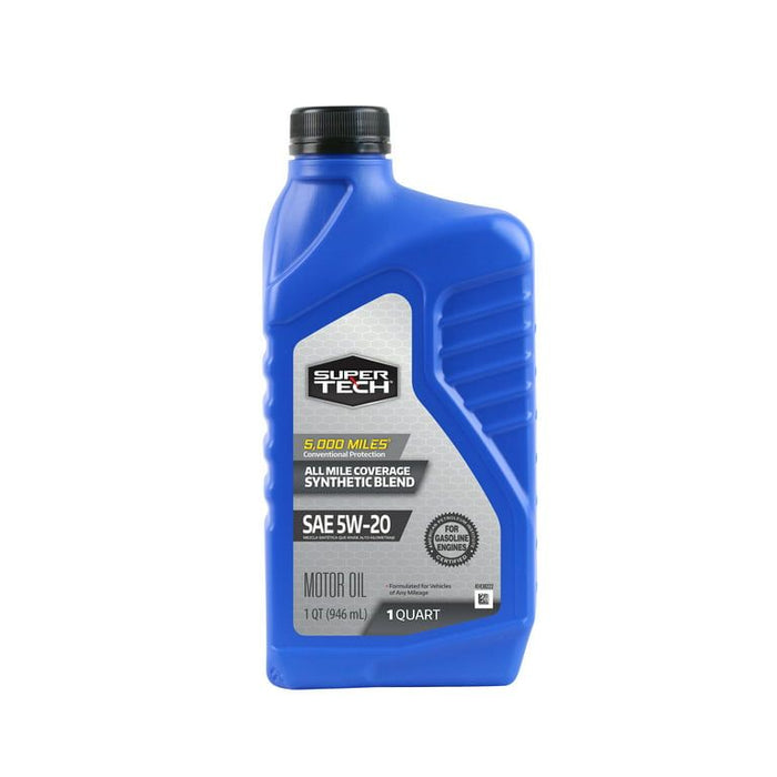 Super Tech All Mileage Synthetic Blend Motor Oil SAE 5W-20, 1 Quart