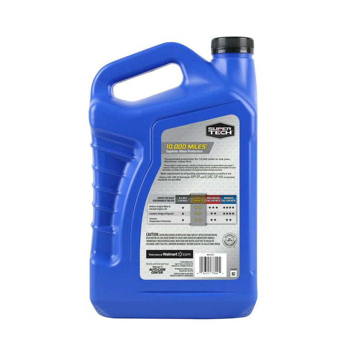 Super Tech Full Synthetic SAE 10W-30 Motor Oil, 5 Quarts