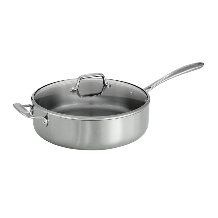 Tri-Ply Clad 6 Qt Covered Stainless Steel Deep Saut¨¦ Pan