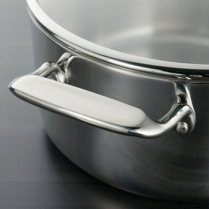 Tri-Ply Clad 6 Qt Covered Stainless Steel Deep Saut¨¦ Pan