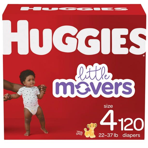 Huggies Little Movers Wetness Indicator Hypoallergenic Diapers Size 4; Count 120