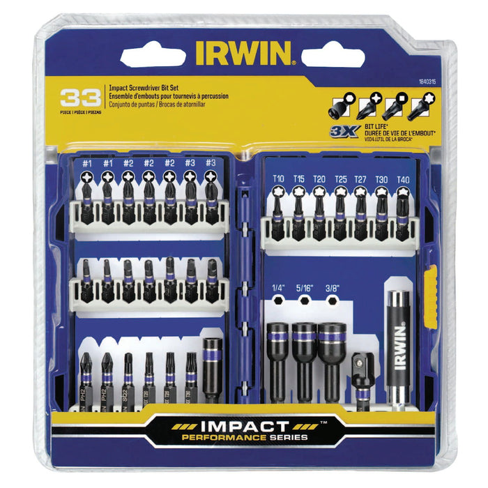 Irwin 1840315 Fastener Drive 33 Piece Set