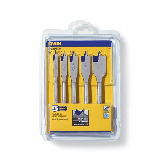 Irwin Speedbor Multiple in. Dia. x 6 L Carbon Steel Spade Bit Set 1/4 in. Hex Shank 5 pc.