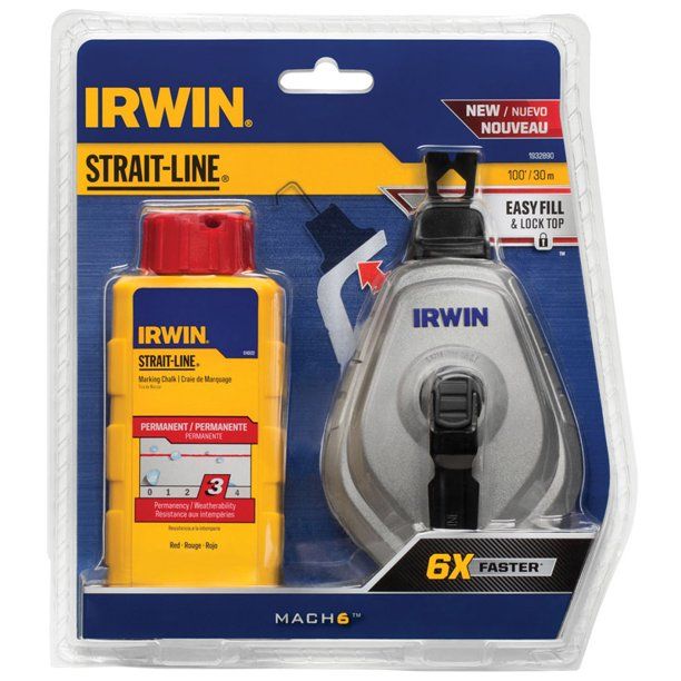 Irwin 1932890 100 ft. Mach6 Chalk &amp; Reel Set