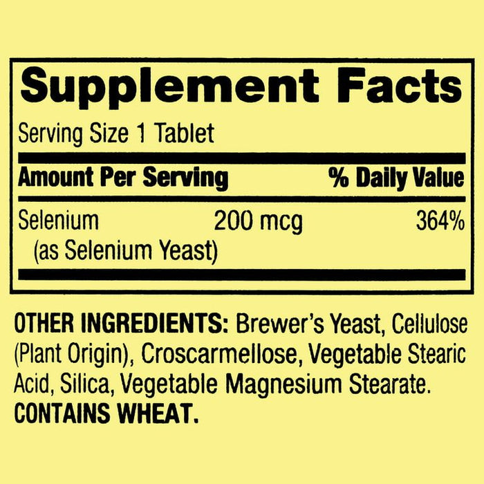 Spring Valley Selenium Immune Health Dietary Supplement Tablets, 200 mcg, 100 Count