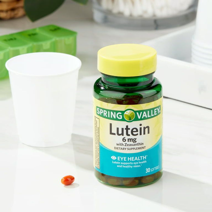 Spring Valley Lutein with Zeaxanthin Dietary Supplement, 6 mg, 30 count