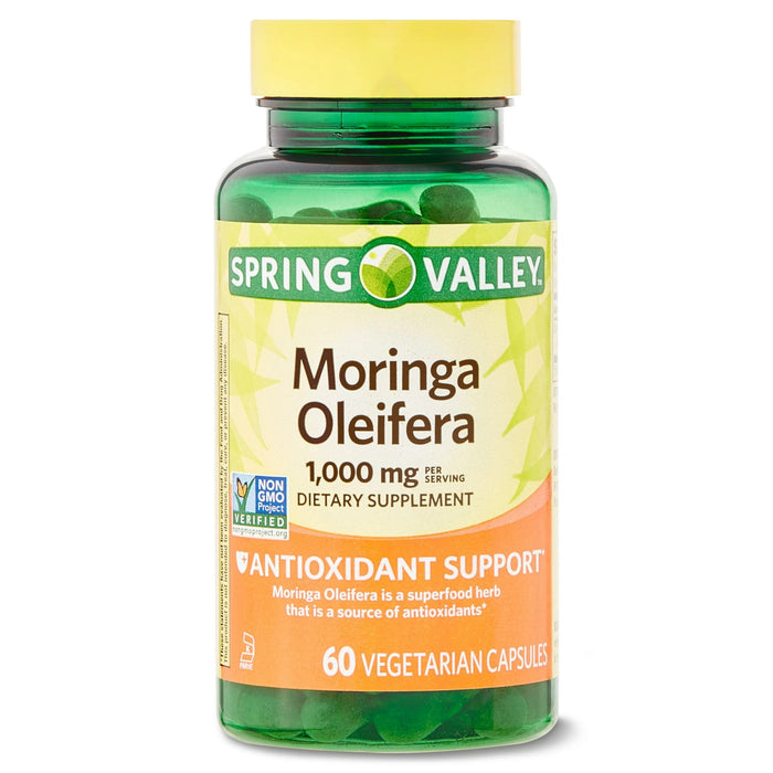 Spring Valley Moringa Oleifera, Dietary Supplement, Capsule, 1,000 mg, 60 Count