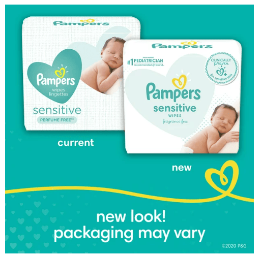 Pampers Sensitive Baby Wipes; Pop-Top Character; 336 Count