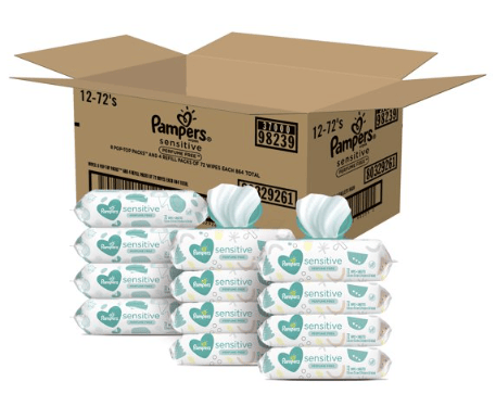 Pampers Sensitive Baby Wipes; Refill Character; 864 Count