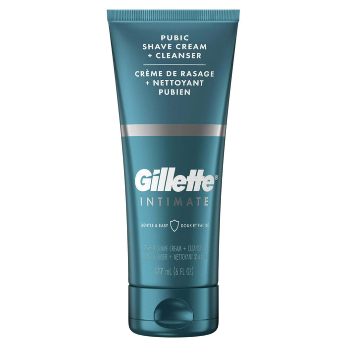 Gillette Male Intimate 2-in-1 Pubic Shave Cream and Cleanser, 6 oz