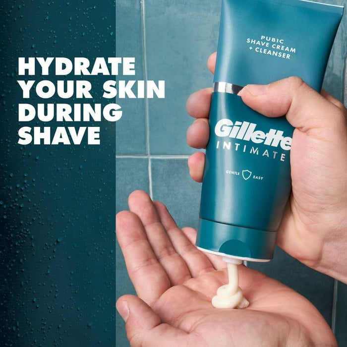 Gillette Male Intimate 2-in-1 Pubic Shave Cream and Cleanser, 6 oz