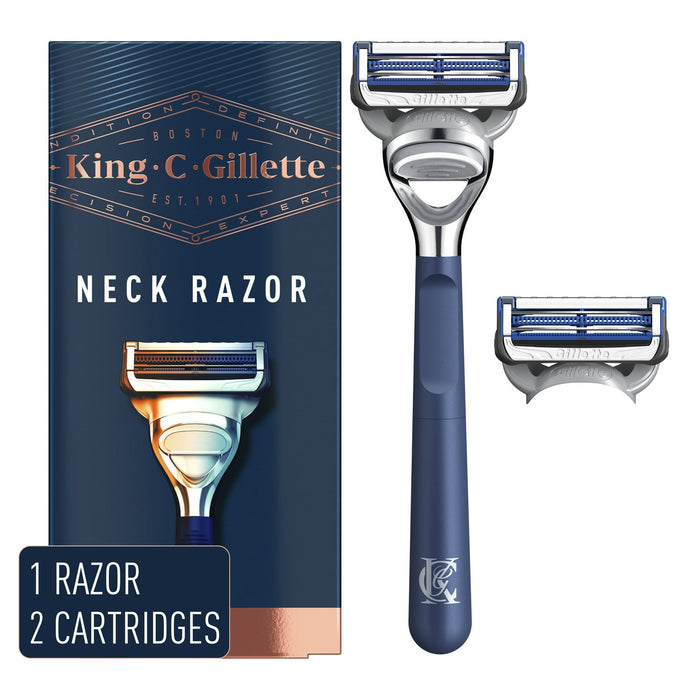 King C. Gillette Neck Razor Handle and 2 Blade Refills