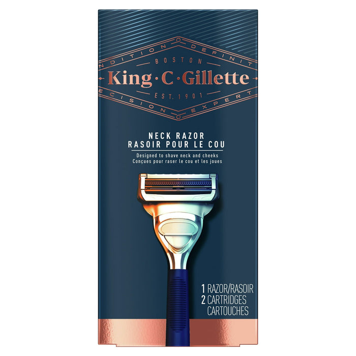 King C. Gillette Neck Razor Handle and 2 Blade Refills