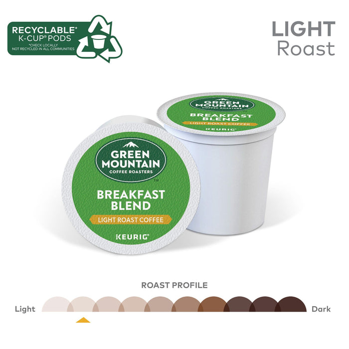 Green Mountain Coffee Roasters, Breakfast Blend Light Roast K-Cup Coffee Pods, 48 Count