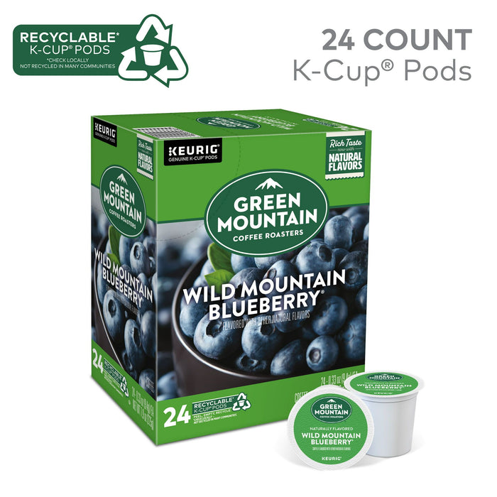 Green Mountain Coffee Wild Mountain Blueberry Keurig Single-Serve K-Cup pods, Light Roast Coffee, 24 Count