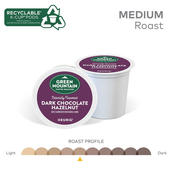 Green Mountain Coffee Roasters Dark Chocolate Hazelnut Coffee, Keurig Single Serve K-Cup Pods, 24 Count