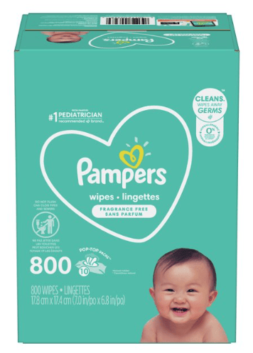 Pampers Baby Wipes; Fragrance Free; 800 Count