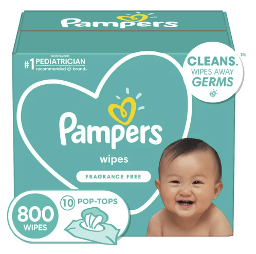 Pampers Baby Wipes; Fragrance Free; 800 Count