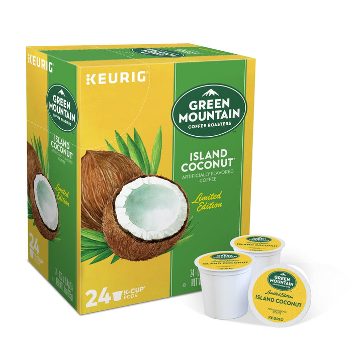 Green Mountain Coffee Roasters, Island Coconut Light Roast K-Cup Coffee Pods, 24 Count