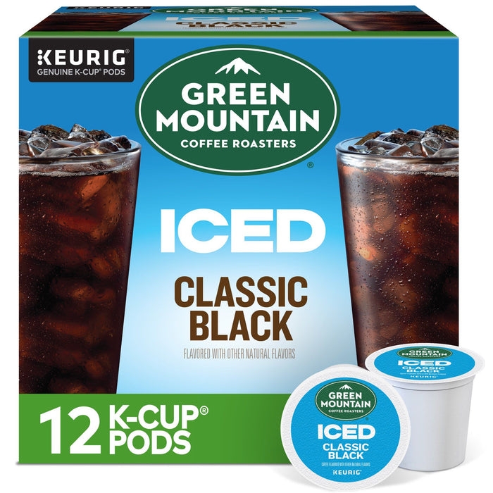 Green Mountain Coffee Roasters, ICED Classic Black Iced K-Cup Coffee Pods, 12 Count