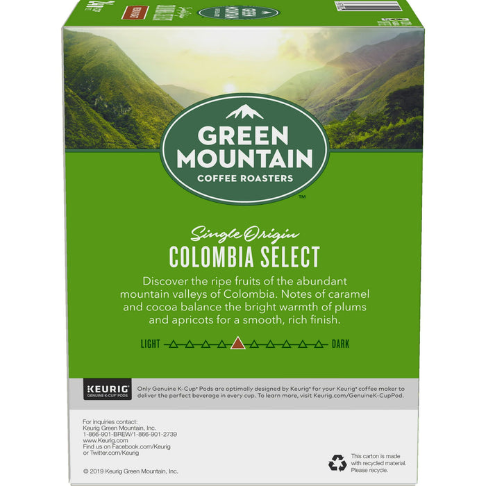 Green Mountain Coffee Colombia Select Fair Trade Certified K-Cup Pods, Medium Roast, 24 Count for Keurig Brewers