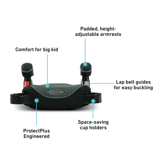 Graco TurboBooster Backless Booster Seat, Gust