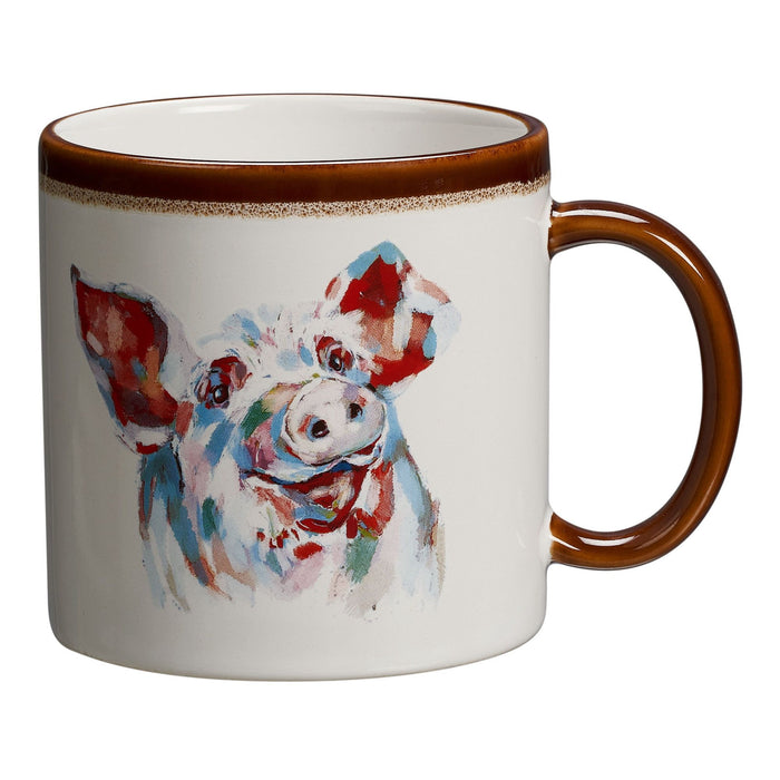 Mainstays Farm Pig Sculpted Mug, 19.27 Ounces