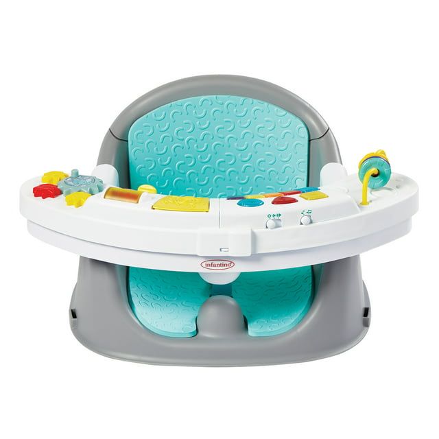 Infantino Music & Lights 3-in-1 Discovery Seat and Booster, 4-48 Months Unisex, Teal