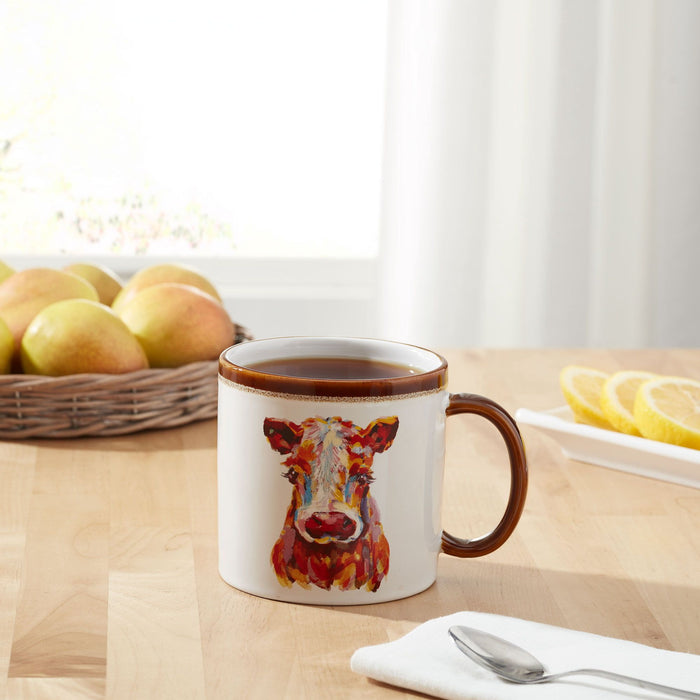 Mainstays Farm Cow Sculpted Mug, 19.27 oz