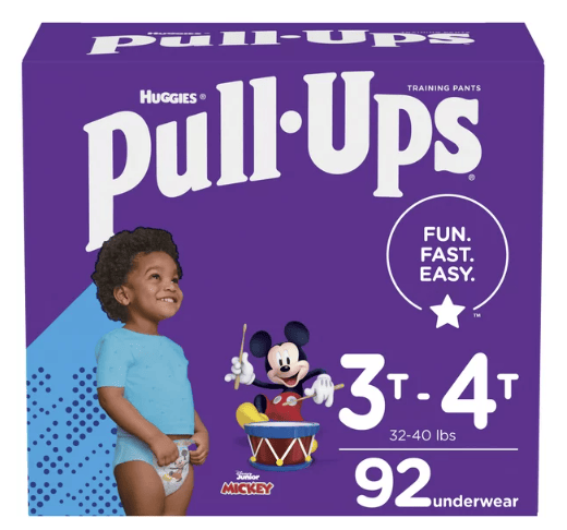 Pull-Ups Boys' Potty Training Underwear Size 5; 3T-4T; 92 Ct