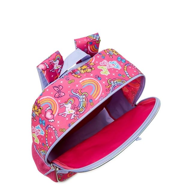 JoJo Siwa Girls Bow Bow with Lunch Bag 4-Piece Set Pink Rainbow Unicorn Print