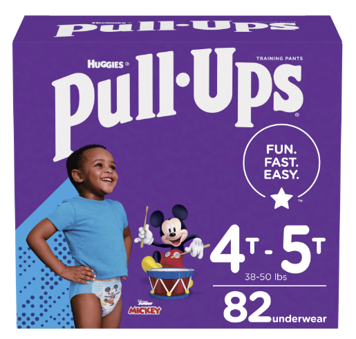 Pull-Ups Boys' Potty Training Underwear Size 6; 4T-5T; 82 Ct