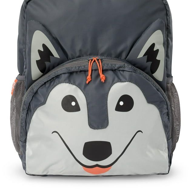 Firefly! Outdoor Gear Aspen the Wolf Kid's Backpack - Gray, Unisex, Ages 4-8 (15 Liter)