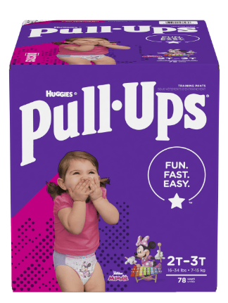 Pull-Ups Girls' Potty Training Underwear Size 4; 2T-3T; 78 Ct