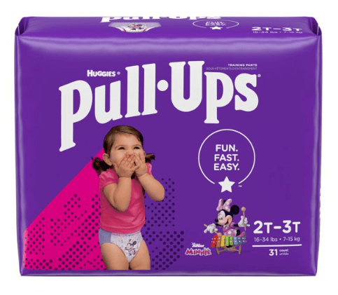 Pull-Ups Girls' Potty Training Underwear Size 4; 2T-3T; 124 Ct