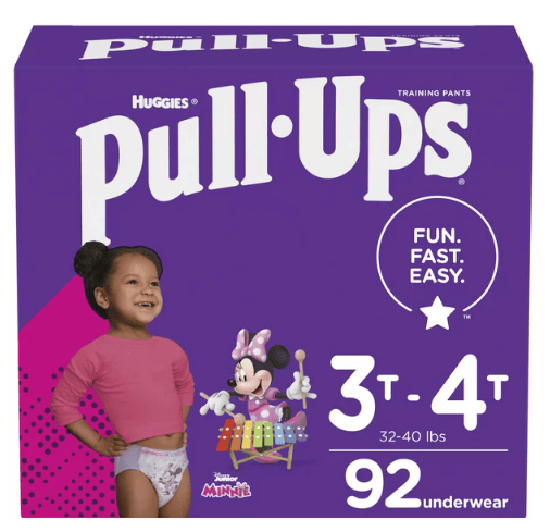 Pull-Ups Girls' Potty Training Underwear Size 5; 3T-4T; 92 Ct