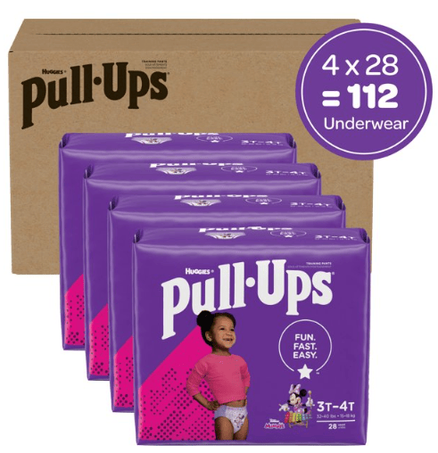 Pull-Ups Girls' Potty Training Underwear Size 5; 3T-4T; 112 Ct