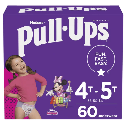 Pull-Ups Girls' Potty Training Underwear Size 6; 4T-5T; 60 Ct