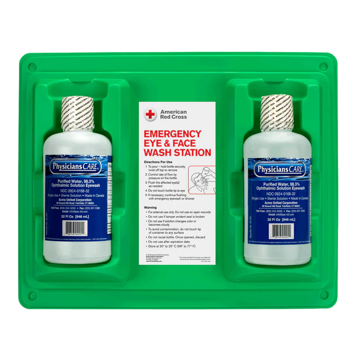 Emergency Eyewash Station with Dual 32 oz Bottles (DS)