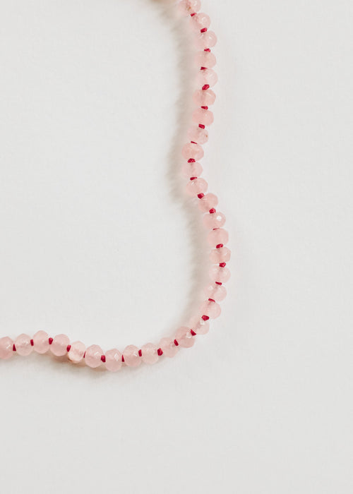 Natural Rose Quartz + 14k Gold Filled Toggle || Gemstone Necklace